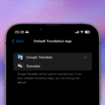Você pode tornar o Google Tradutor o aplicativo de tradução padrão do seu iPhone