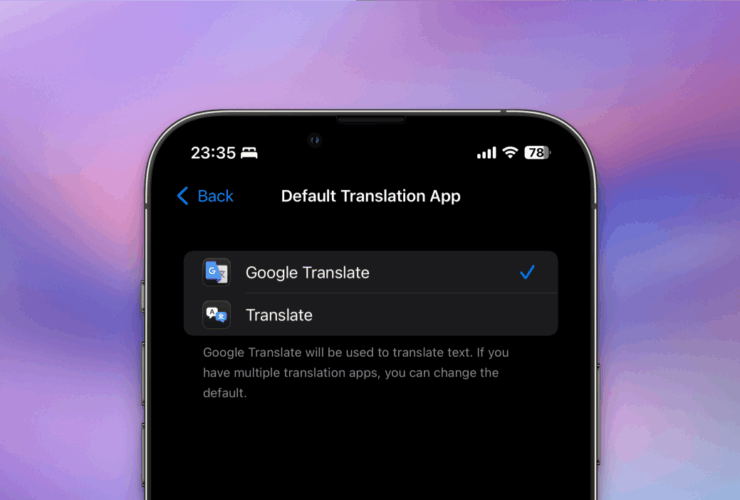 Você pode tornar o Google Tradutor o aplicativo de tradução padrão do seu iPhone