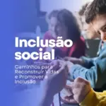 Post do instagram dia da inclusao social moderno azul e branco