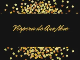 Preto Estrelas Douradas Glitter Feliz Ano Novo Cartao